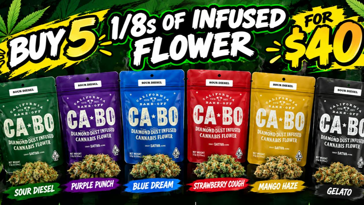GreenField CABO 5 INFUSED 1/8 for $40
