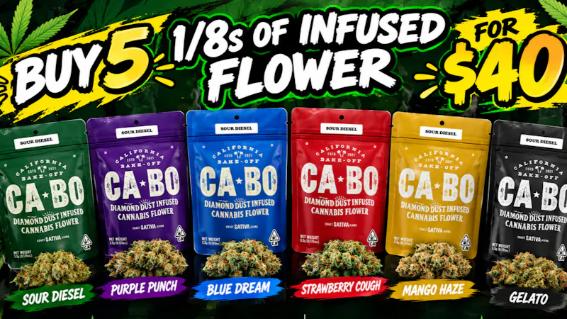GreenField CABO 5 INFUSED 1/8 for $40