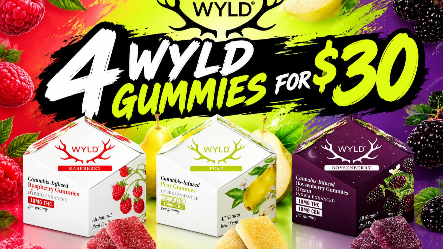 GreenField 4 WYLD GUMMIES FOR $30