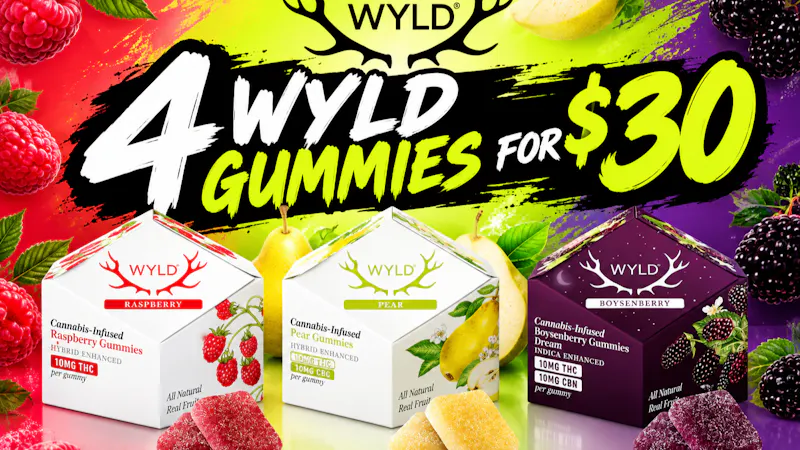 GreenField 4 WYLD GUMMIES FOR $30