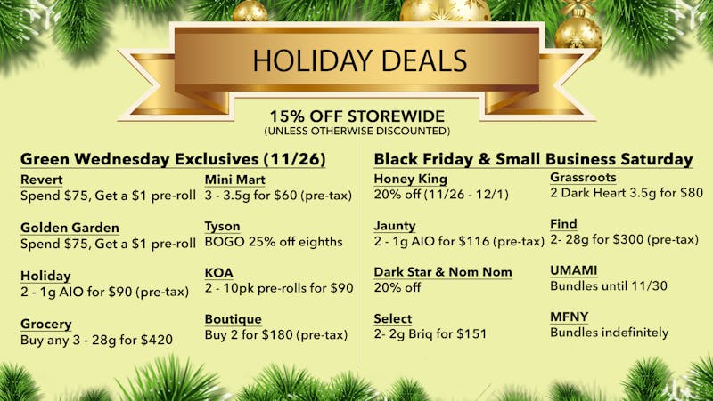 Green Comfort Holiday Deals - Green Wednesday / Black Friday