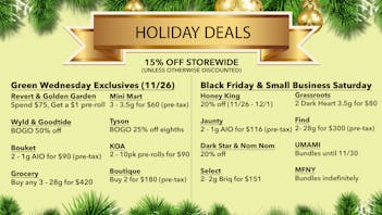 Green Comfort Holiday Deals - Green Wednesday / Black Friday