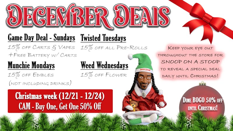 Sessco Recreational Dispensary December Deals!