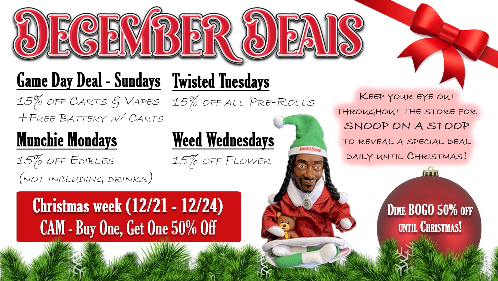 Sessco Recreational Dispensary December Deals!