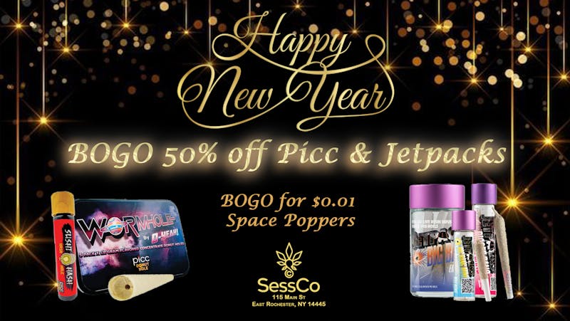 Sessco Recreational Dispensary NYE Blowout BOGOs