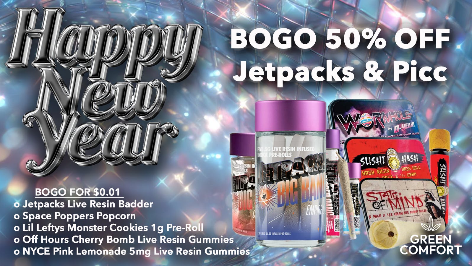 Green Comfort Bye Bye 2025 BOGOs