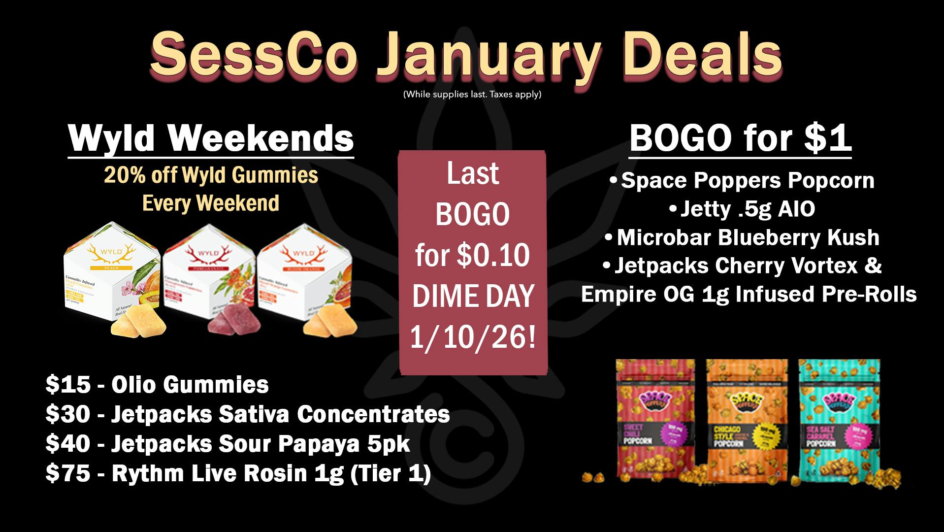 Sessco Recreational Dispensary January's Deals