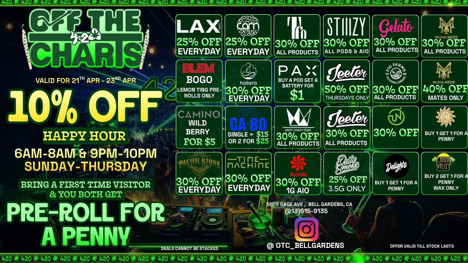 Off The Charts - Bell Gardens - NOW OPEN!! OFF THE CHARTS - BELL GARDENS - NOW OPEN!!!