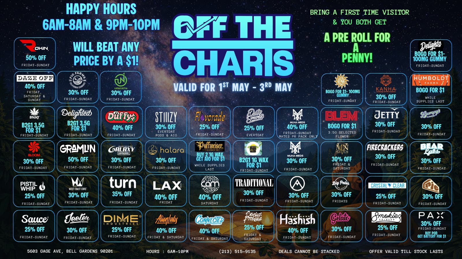 Off The Charts - Bell Gardens - NOW OPEN!! OFF THE CHARTS BELL GARDENS - NOW OPEN!