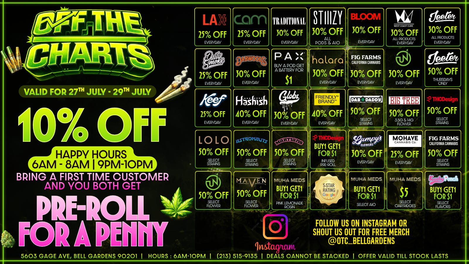 Off The Charts - Bell Gardens NOW OPEN - OFF THE CHARTS BELL GARDENS !!