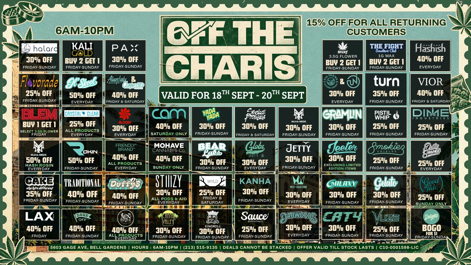 Off The Charts - Bell Gardens OFF THE CHARTS - BELL GARDENS !