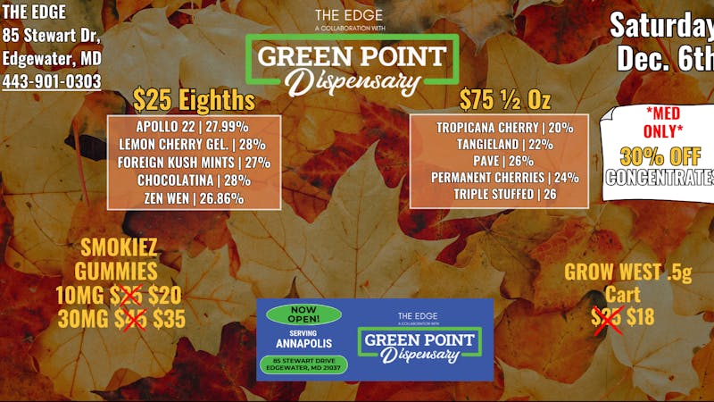 The Edge The Edge 12/6 Saturday Specials