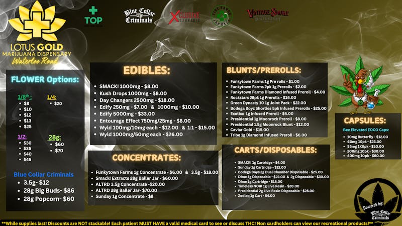 Lotus Gold Waterloo Deals of Danksgiving