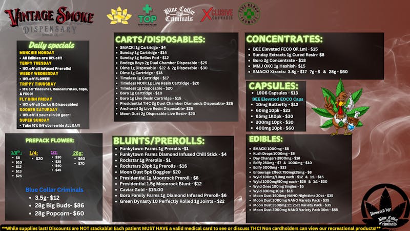 Vintage Smoke Dispensary Danksgiving Deal Days