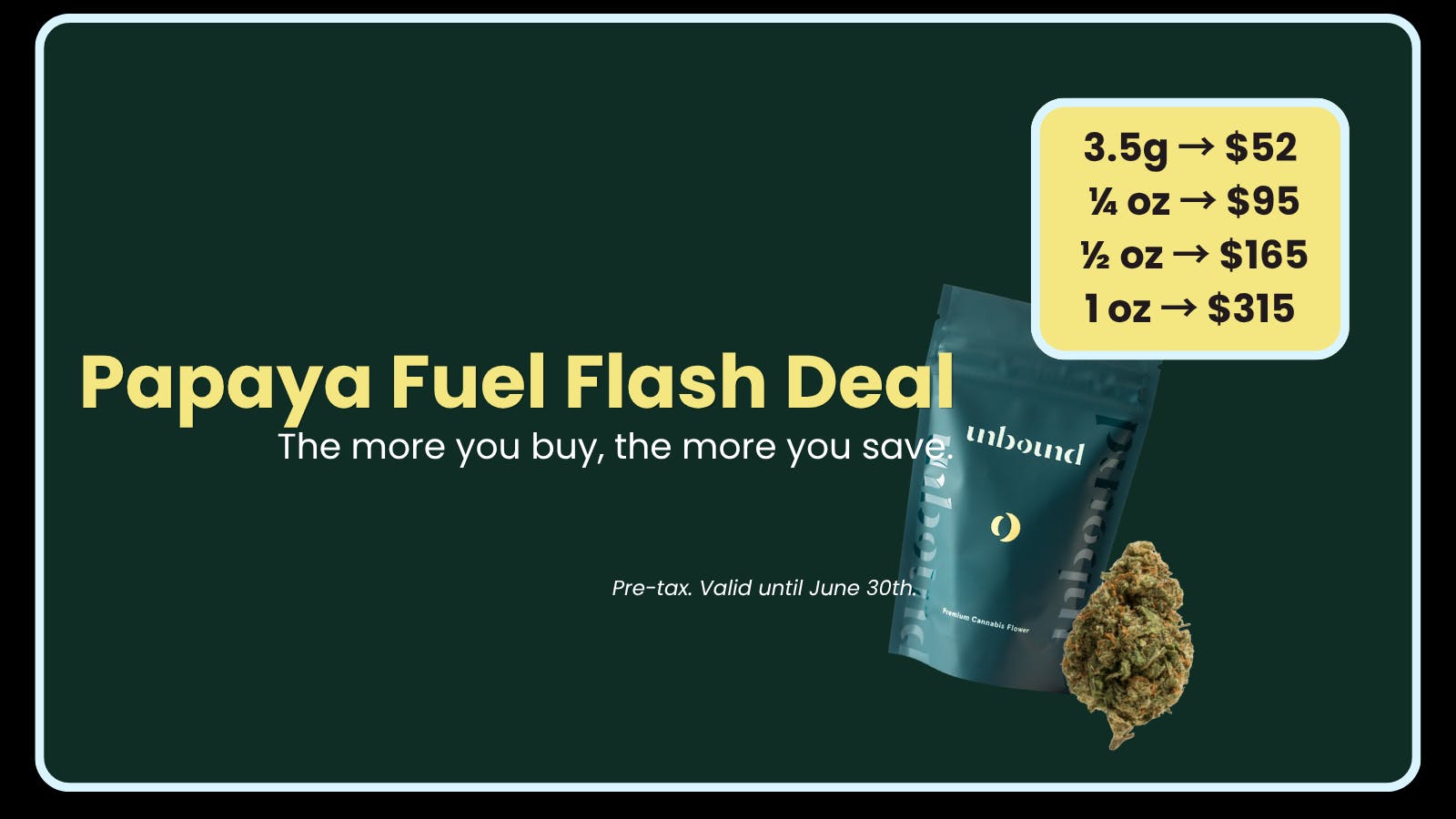 Sweetleaves Flash Deal - Papaya Fuel 3.5g - 1oz