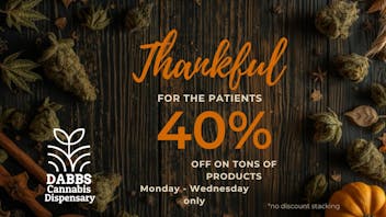 DABBS Cannabis Dispensary - Vicksburg Thankful for the Patients!