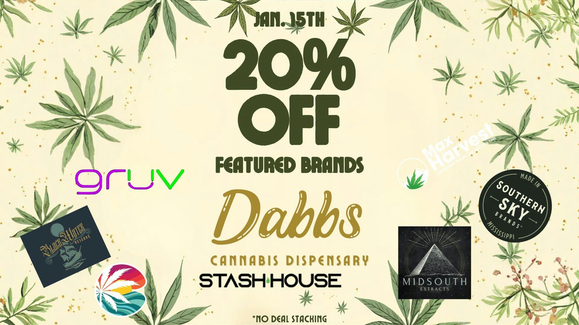 DABBS Cannabis Dispensary - Magee 20% off tons of products from featured brands.