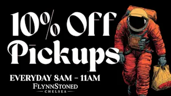Flynnstoned Chelsea Commuter Special 8AM - 11AM receive 10% off