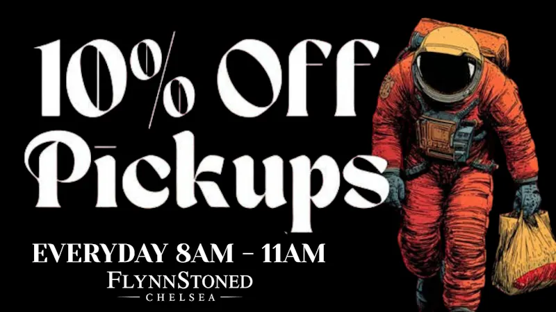 Flynnstoned Chelsea Commuter Special 8AM - 11AM receive 10% off