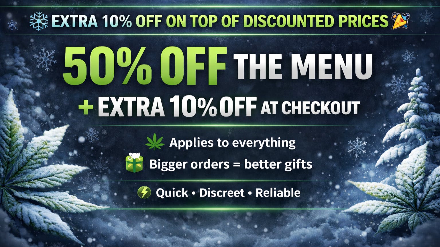 Kush Connect ⚡️EXTRA 10% OFF ON TOP OF OUR HALF-PRICE MENU⚡️