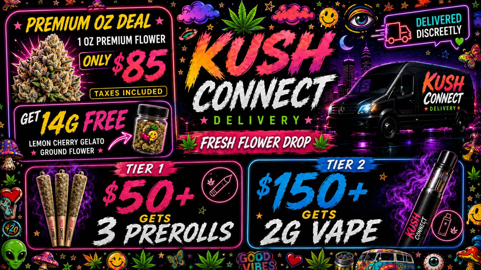 Kush Connect - DTLA 🤩HALF-PRICED MENU + EXTRA 10% OFF AT CHECKOUT🤩