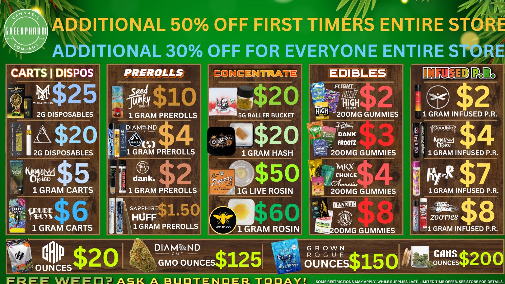 Green Pharm - Camden - NOW OPEN! 50% OFF FIRST TIMERS ENTIRE STORE 30% OFF EVERYONE