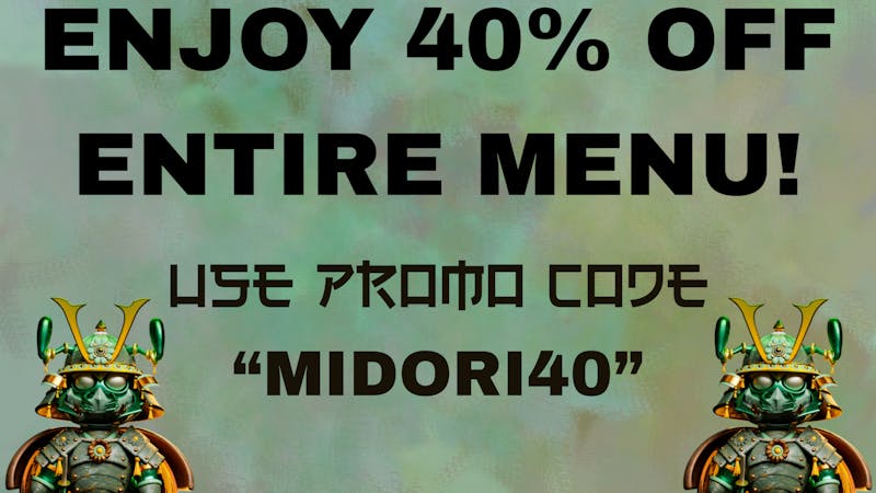 Midori Delivery - Palm Springs 40% OFF ENTIRE MENU