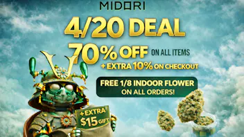 Midori Delivery GET 4/20 DEAL: 3.5G INDOOR FLOWER+EXTRA 10%OFF