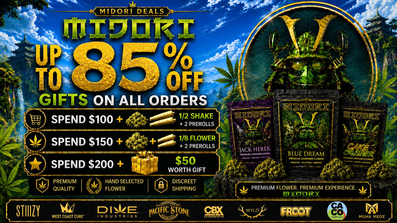 Midori Delivery - Garden Grove UNLOCK 85% with EXTRA 10%OFF On All Orders + GIFT