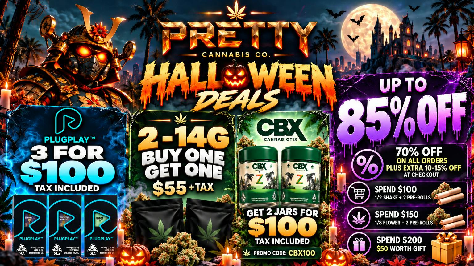 Pretty Cannabis Co - Downtown Long Beach Pretty's Spooky Savings 🎃