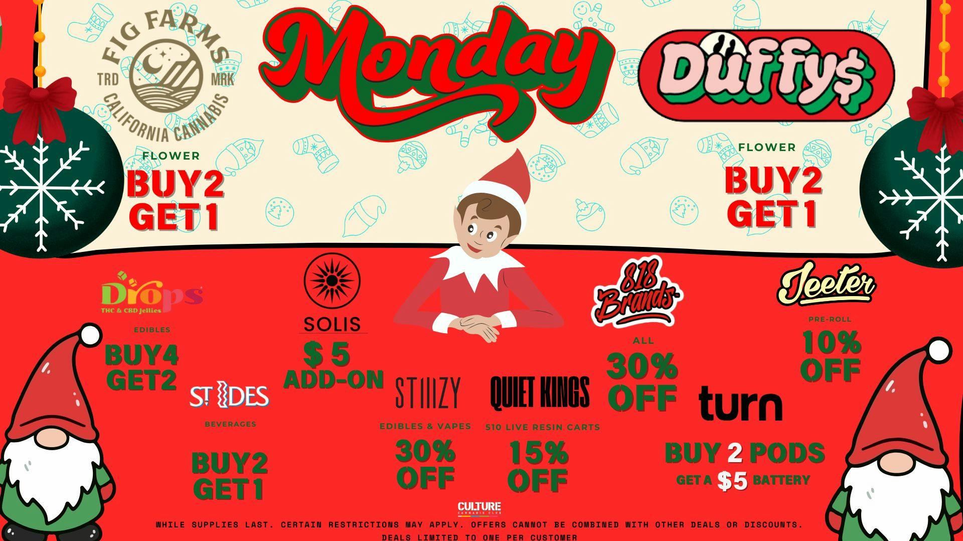 Culture Cannabis Club Marijuana and Weed Dispensary - Corona Temescal Monday Deals!!