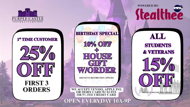 Stealthee Delivery First Time Customer 25% OFF FOR THE FIRST 3 ORDERS