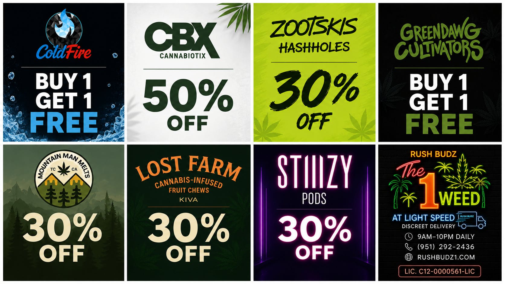 Corona Rush Budz - Chino Weekly Promos @ Corona Rush Budz