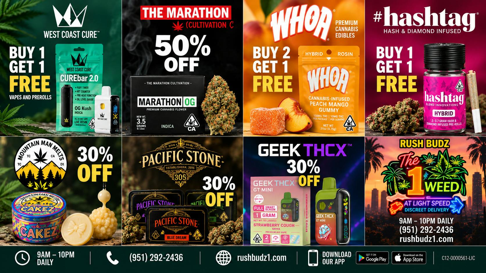Corona Rush Budz - Chino Riverside's Best Deals, only @ Rush Budz!