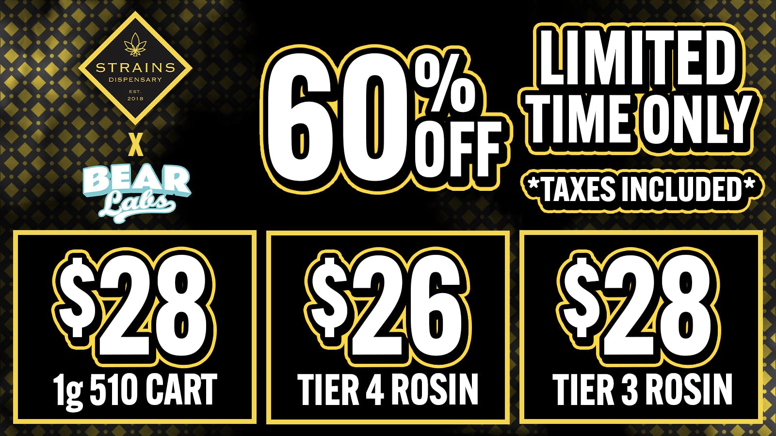 Strains - Costa Mesa 💨 60% Off Bear Labs🐻Flash Sale ⚡️