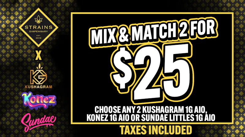 Strains - Costa Mesa 2/$25 Mix & Match 1g AIO Vapes 💨 Tax Included 🔥