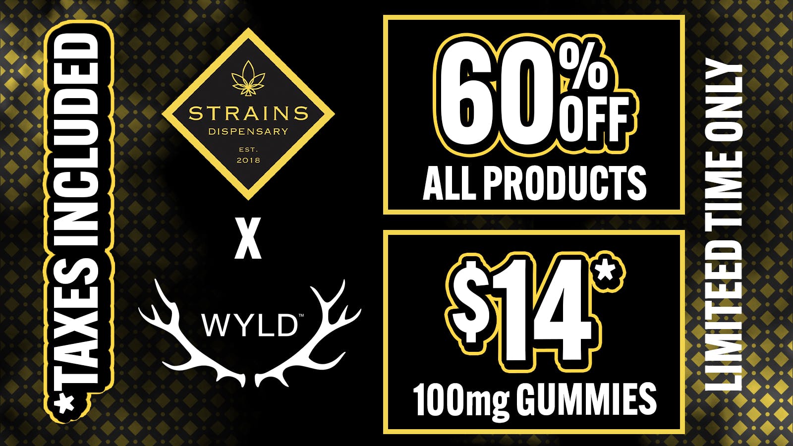 Strains - Costa Mesa 60% off All WYLD Gummies 🍬Limited Time⏳