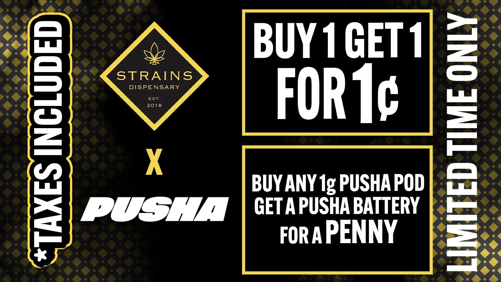 Strains - Costa Mesa BOGO for a Penny! PUSHA Pod $32 Tax Included 💨