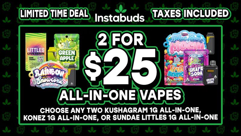 Instabuds - Costa Mesa 2/$25 Mix & Match 1g AIO Vapes 💨 Tax Included 🔥