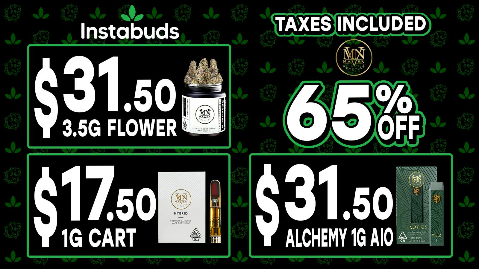 Instabuds 🌱$31.50 MAVEN 3.5G 🌱 65% OFF ALL MAVEN💨