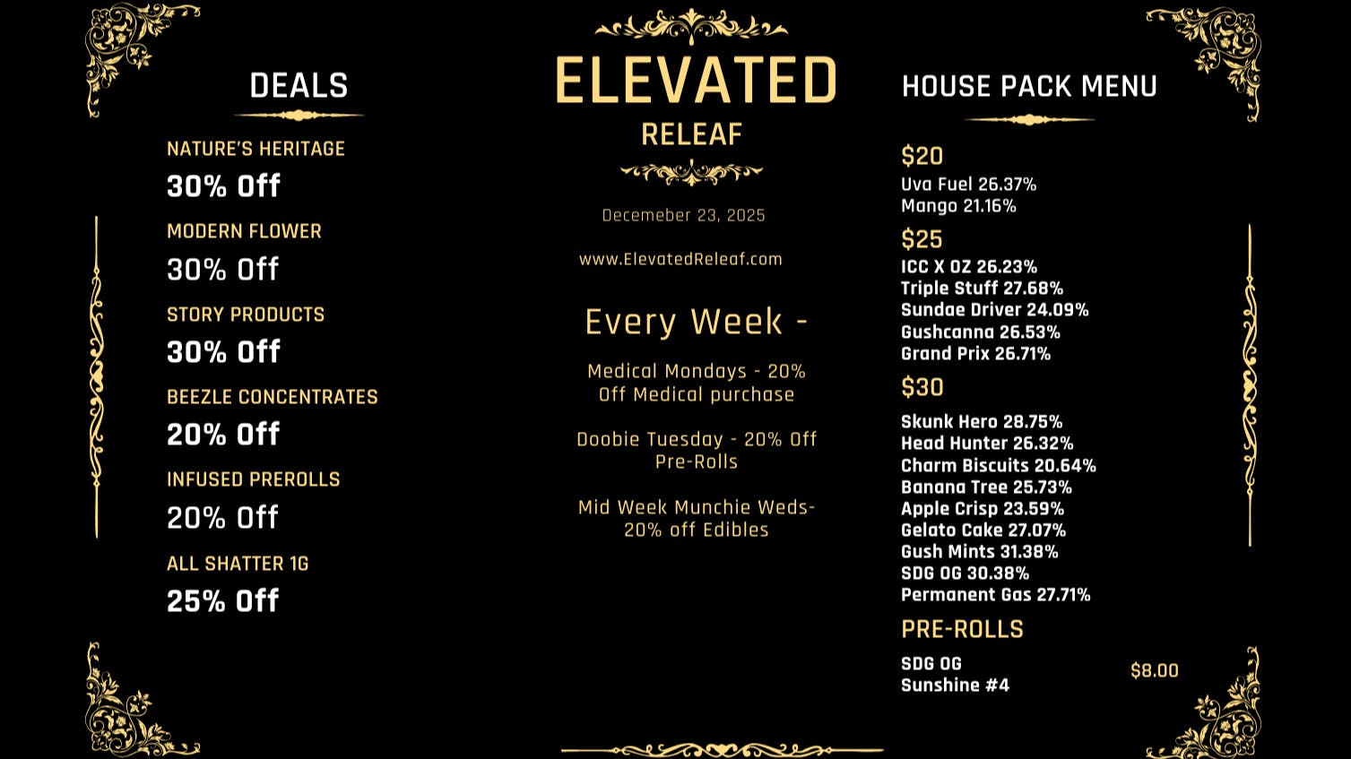 Elevated Releaf Nature's Heritage Flower 30% Off!