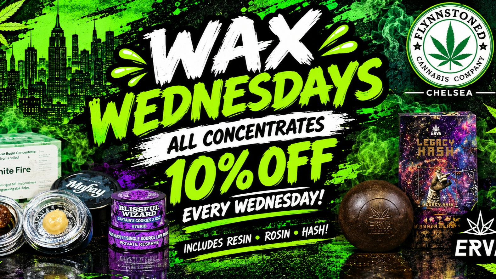 Flynnstoned Chelsea Wax Wednesdays 10%
