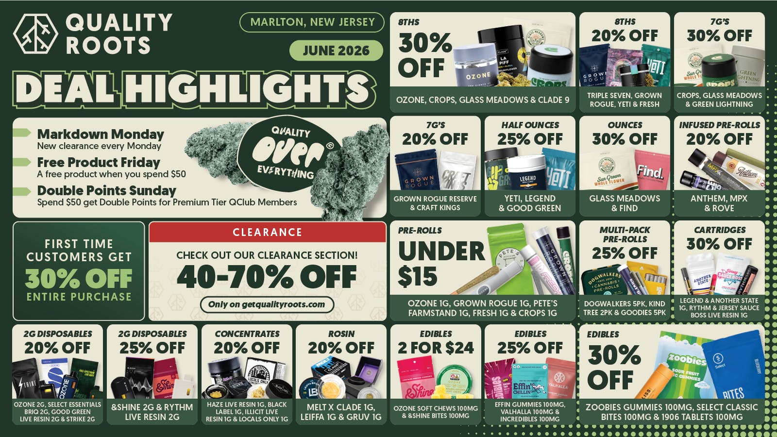 Quality Roots - Marlton New Heat. Fresh Drops. Better Prices.