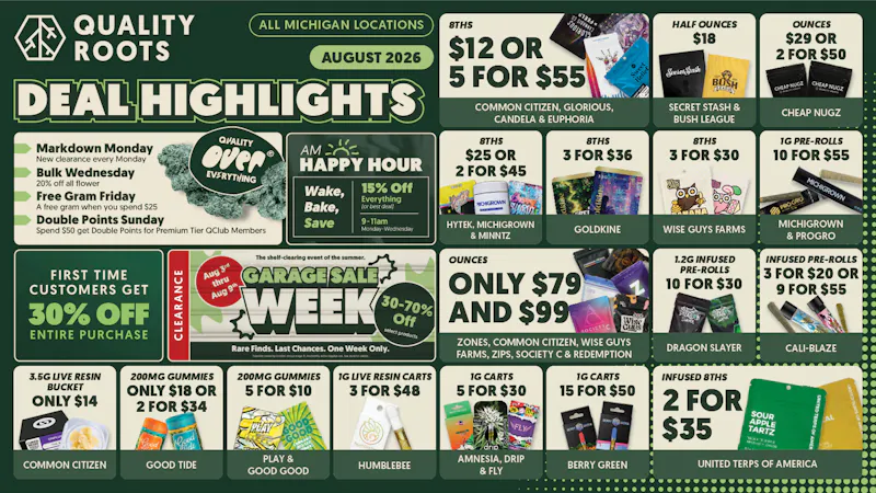 Quality Roots - Hamtramck Shop 30-70% off ALL WEEK LONG!