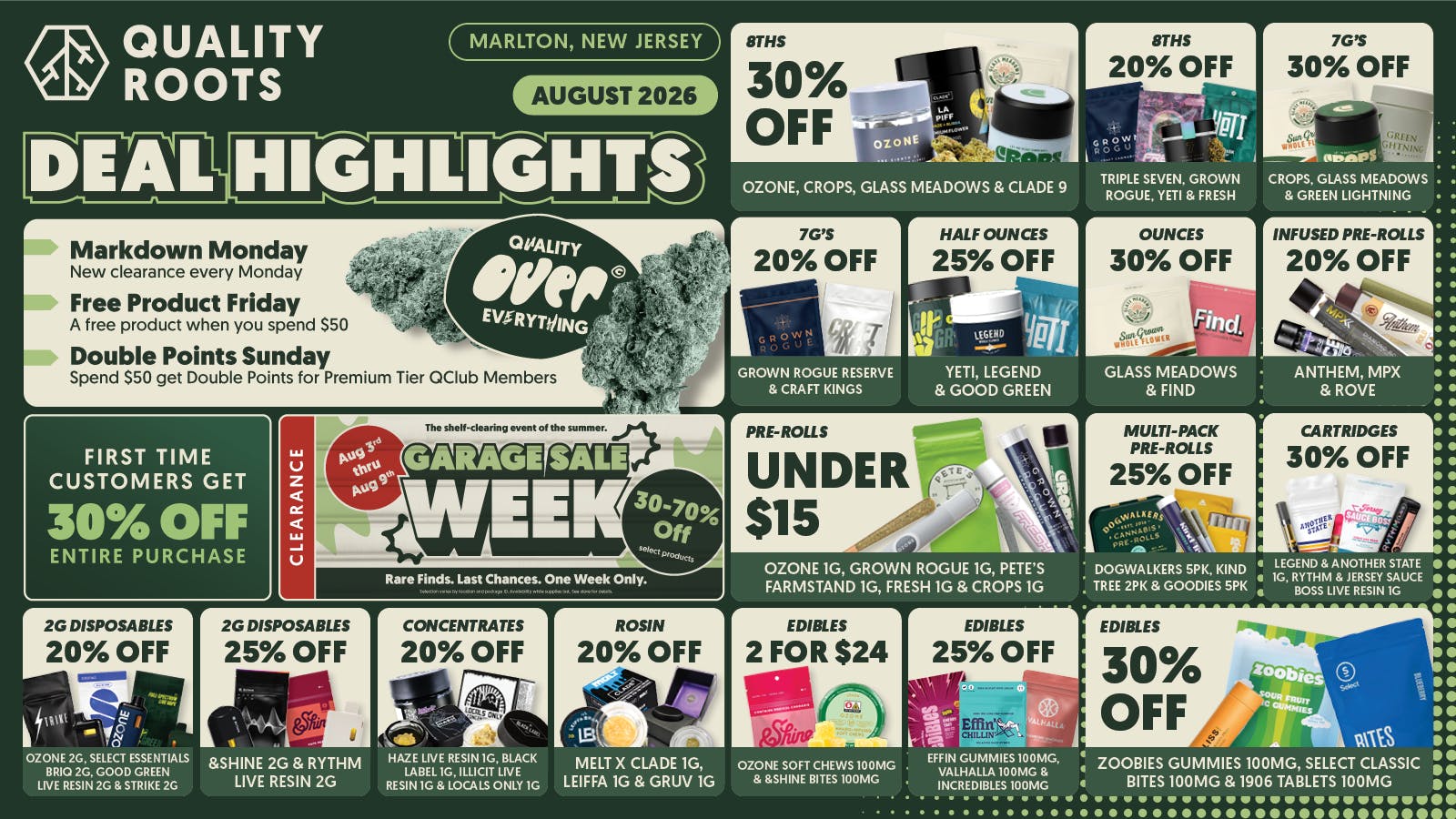 Quality Roots - Marlton Shop 30-70% off ALL WEEK LONG!