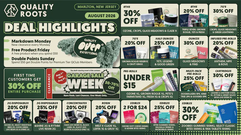 Quality Roots - Marlton Shop 30-70% off ALL WEEK LONG!