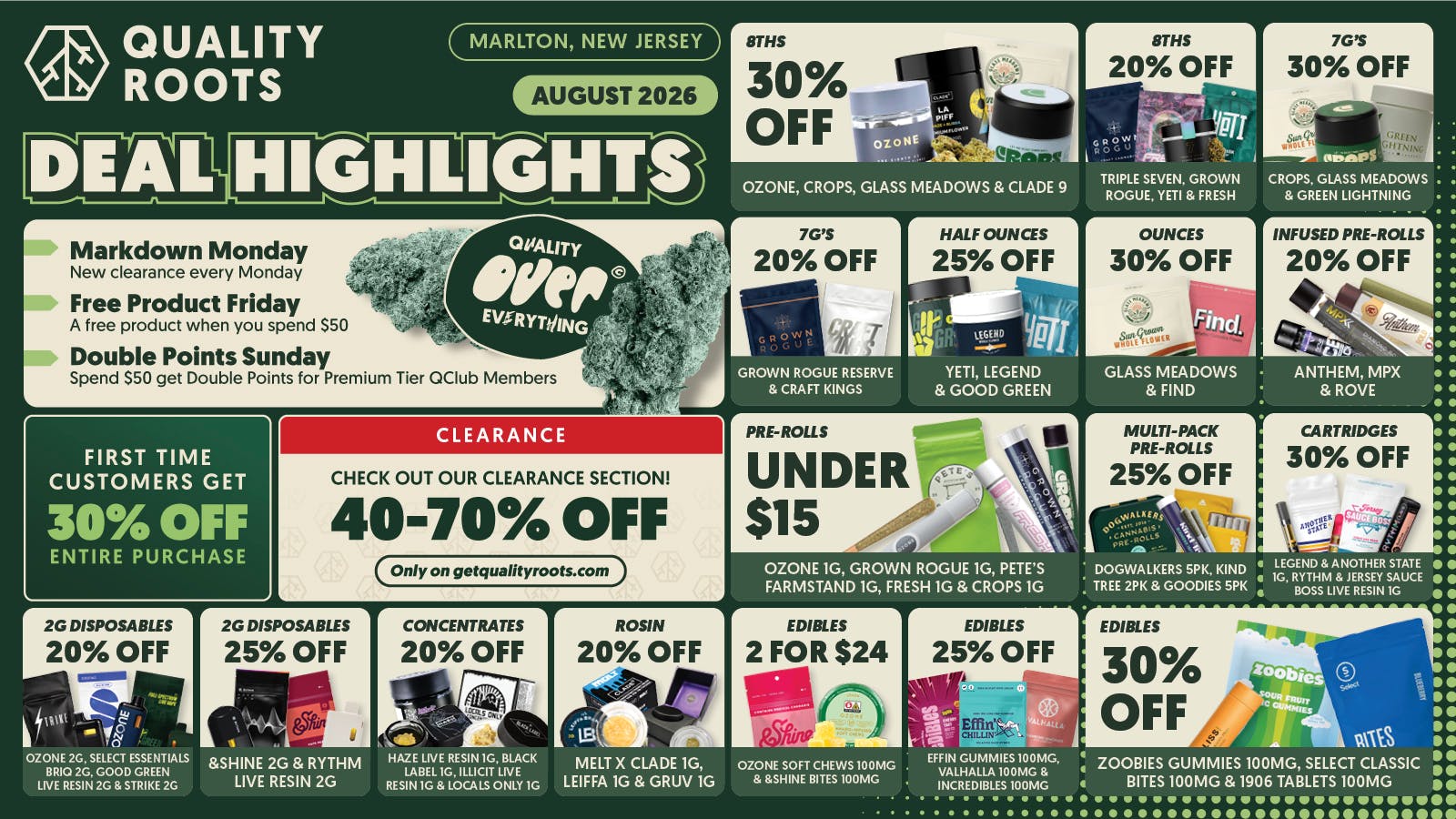 Quality Roots - Marlton Fresh Heat. New Drops. Better Prices.