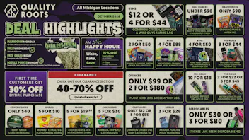Quality Roots Monroe October Deals at Quality Roots 🍂 🎃 🍁