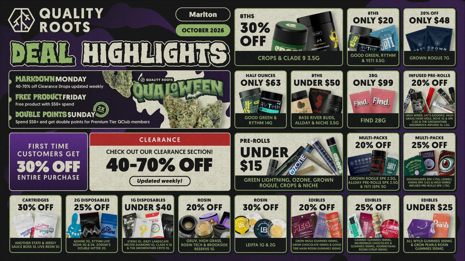 Quality Roots - Marlton October Deals at Quality Roots 🍂 🎃 🍁