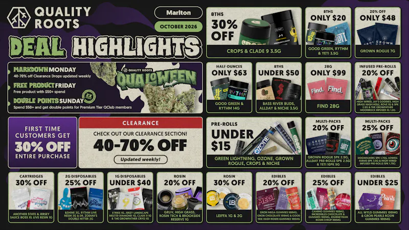 Quality Roots - Marlton October Deals at Quality Roots 🍂 🎃 🍁